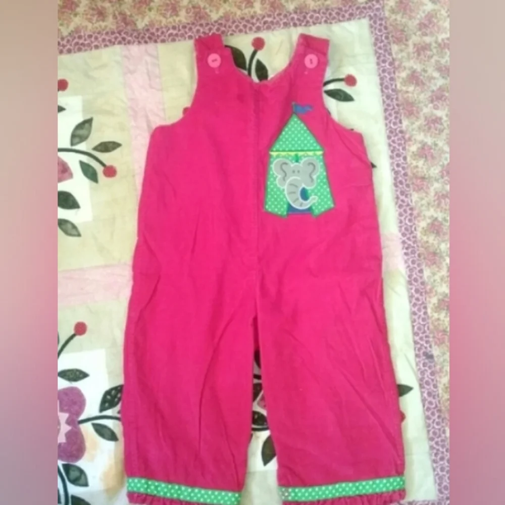 💓HP! Mulberry St. | Vtg. Girls Courdory Overalls Romper 18M